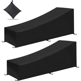 Patio Chaise Lounge Cover, Outdoor Chaise Lounger Covers Waterproof Patio Lounge Chair Cover Garden Yard Sunbed Recliner Furniture Protection(200*70*40*75cm)