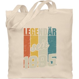 Shirtracer - Cotton Bag - 30th Birthday - Legendary Since 1995, 5 natural white, Unit size