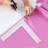 Sewing Quilting Ruler Plastic L-Square Ruler Heat Resistant Ruler with