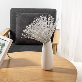 Ramo de perlas de novia, 50 piezas para decoración de fiesta (plata)