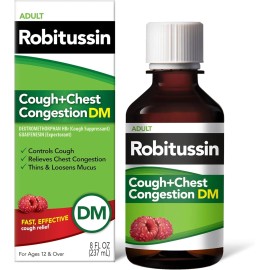 Robitussin Cough and Chest Congestion DM, Suppressant 8 Fl Oz