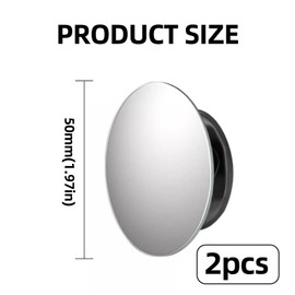 Car Blind Spot Mirrors, 360° Rotatable Waterproof Convex Rear View Mirrors, Universal Fit for Cars, Trucks, SUVs - Enhances Safety, Eliminates Blind Spots, 2-Pack