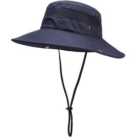 UPF50+ Safari Sun Hat for Men and Women - UV-resistant breathable quick-drying outdoor hat with adjustable folding design for fishing, hiking, gardening, beach, adventure ready accessories