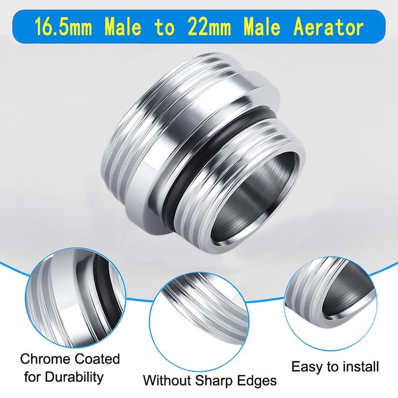 XNTONG Faucet Aerator Adapter - Male Thread M16.5 to Male