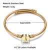 Chili Jewelry Initial J Letter Heart Gold Cuff Bracelets Expandable