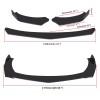 Unbranded Front Bumper Chin Lip Splitter Spoiler Body Kit +