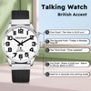 Hearkent British English Talking Watch with Large Numbers Self-Setting for