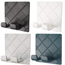 YEYIT 4 Pcs Power Plug Wall Storage Holder,Wall-Mounted Power Plug Organizer Hook,for Living Room Kitchen Bathroom Bedroom