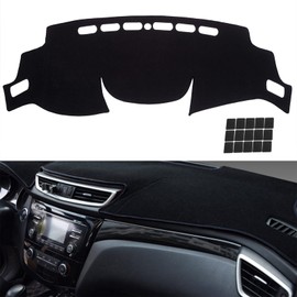 KEYOOG Dashboard Cover Dash Mat Fit for Ni-ssan 2020-2014 Rogue,2022-2017 Rogue Sport (Without HUD Models),Car Dash Board Mat Anti-Glare Carpet,Non-Slip Pad Sunshield Protector (Black)