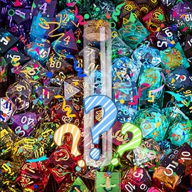 Cusdie 7Pcs/Set Mystery Sharp Edges DND Dice Set Random D&D Dice Set Polyhedral Dice for Dungeons and Dragons Pathfinder MTG Role Playing Dice Games RPGs