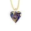 Venetiaurum - Damen-Halskette mit Herz aus Original-Muranoglas und Silber 925