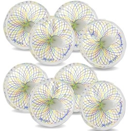 Glow in the Dark Spinning Top Favors - Mesmerizing Colorful Assorted Designs - Perfect for Party Giveaways & Night Fun - 8ct