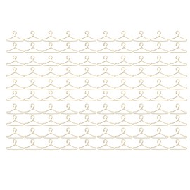 100PCS Doll Clothes Hanger Exquisite Cute Metal Doll Outfit Hanger for Doll Clothes Accessories Gold