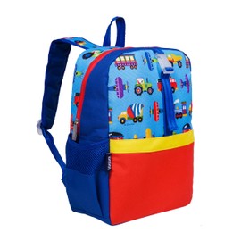 Wildkin Pack-it-All Kids Backpack – Durable, Spacious, Adjustable for School & Travel - Trains, Planes, and Trucks