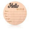 Baby Announcement Sign, Wooden Hello World Newborn Welcome Sign Baby