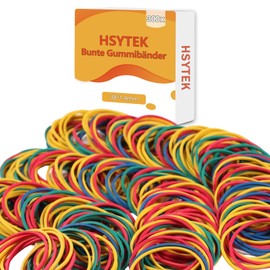 Pack of 350 Rubber Bands, Household Rubber, 38 x 1.4 mm Rubber Bands, Colourful Rubbers for Household, Pens, Catapults, Bills, Bank Paper, Office Supplies