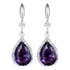 Linawe Earrings, Women's, Jewelry, Diamonds, Mother's, Silver, Created Amethyst