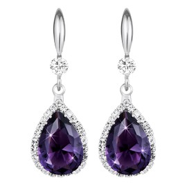 Linawe Earrings, Women's, Jewelry, Diamonds, Mother's, Silver, Created Amethyst