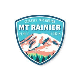 Mt. Rainier Cascades Washington Decal Sticker