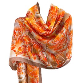 FAIRYGATE Schals & Tücher für Damen Halstuch Sommertuch Seidenschal Seide Stola Damen Festlich Schal Tuch Seidentuch für Frühling und Sommer Ganzjährig 98028