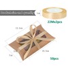 HSEAMALL 50PCS Wedding Favour Candy Boxes, Kraft Paper Pillow Gift