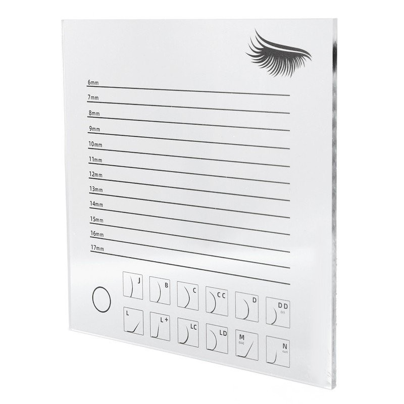 20x20cm Eyelash Extension Plastic Tray Clear Scale Transparency Eyelash Extension