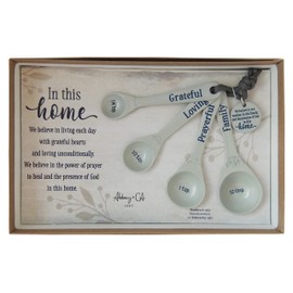 Cathedral Art Abbey & CA Gift In This Home Measuring Spoon Set of 4