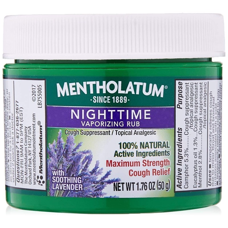 Mentholatum Nighttime Vaporizing Rub - 1.76 oz, Pack of 6