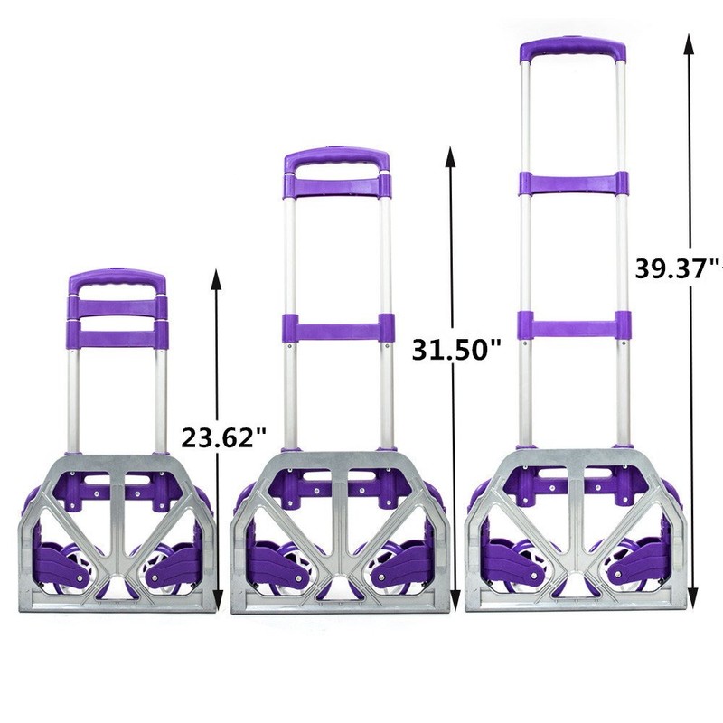 FCH Folding Hand Truck Aluminum Portable Folding Hand Cart 165lbs