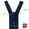 Navy Blue 30" (76cm) Heavy-Duty Chunky Zip – Open Ended,