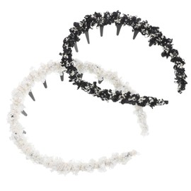 FRCOLOR 2pcs Elegant Wavy Hair Headband Nonslip Design for Washing Face Hair Styling Fashionable Braid Headbands for Women Warm Autumn Winter Accessories