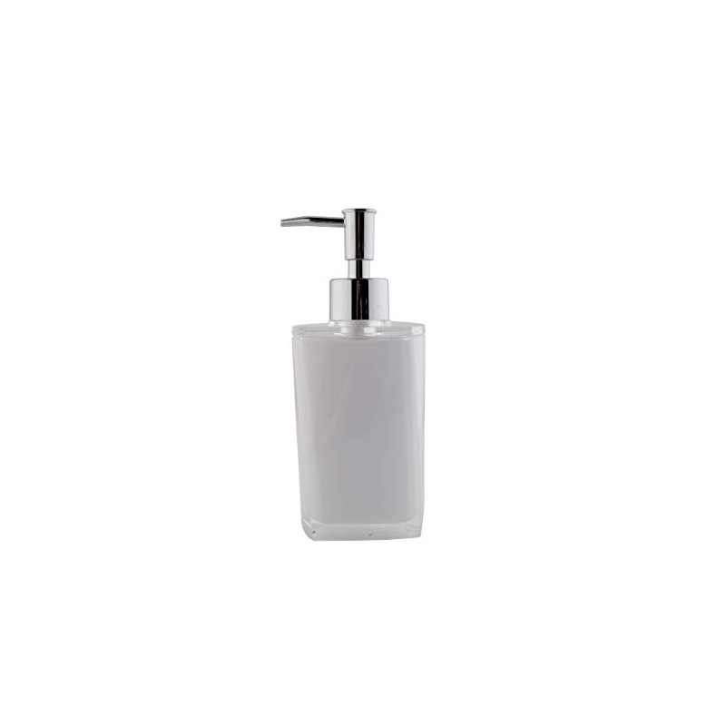 axentia Graz Soap Dispenser, Plastic, White, Approx. 7.3 x 17.5
