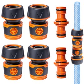 Schlauchkupplung Set 4 Stück für Gartenschlauch, 3/4 Zoll (19 mm) Wasserschlauch Verbinder zur Schlauchverlängerung