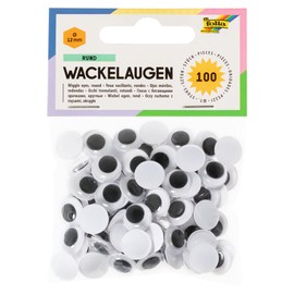 Bringmann Folia 750012 Googly Eyes with Moving Pupils, 12 mm, Pack of 100