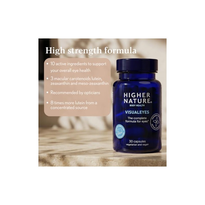 Higher Nature VisualEyes - Supports Vision - 30 Capsules