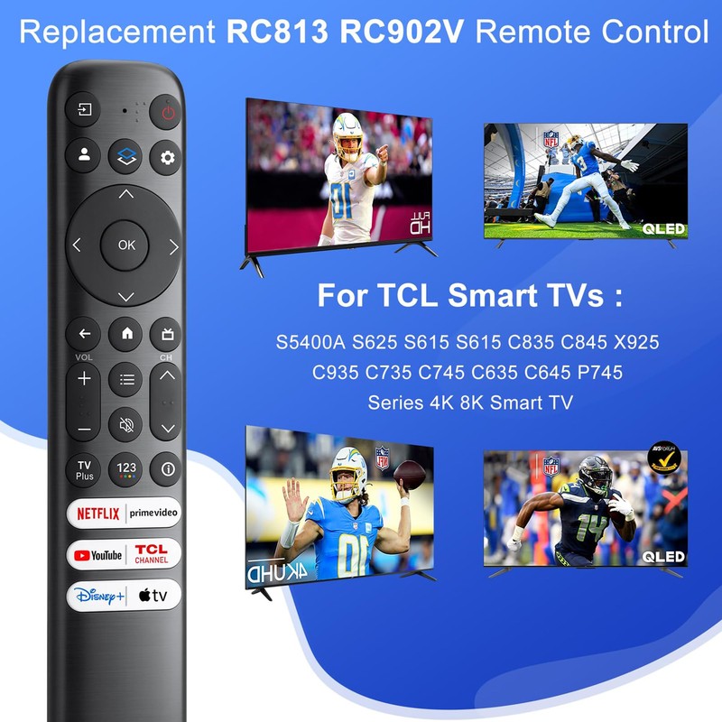 Replacement TCL TV Remote Control for 4K & 8K TVs