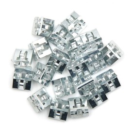 sourcing map 20 Pcs Universal Car Interior Consoles Dashboard Retaining Clips Metal Silver