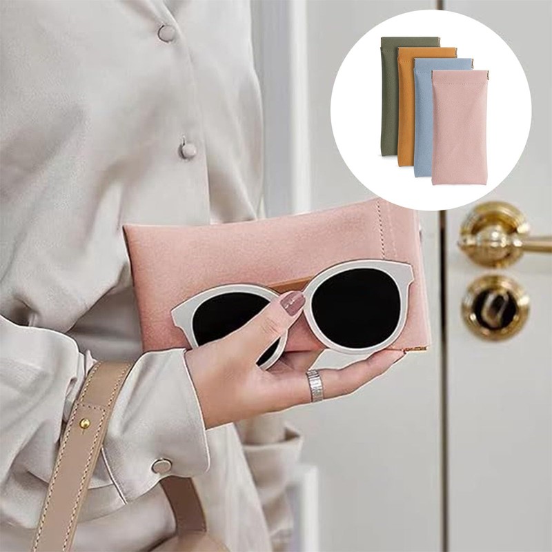 JNGTKL Soft Glasses Case, 4 Pcs Stylish And Sophisticated Sunglasses