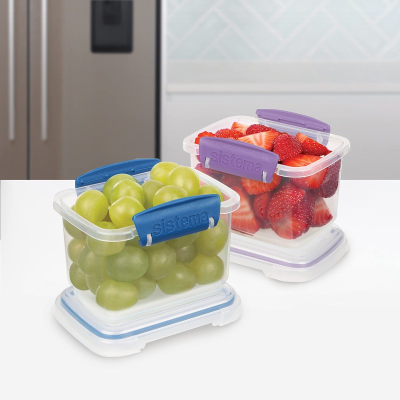 Sistema Klip It Food Storage Container, 400 ml, 2-Pack (Colors