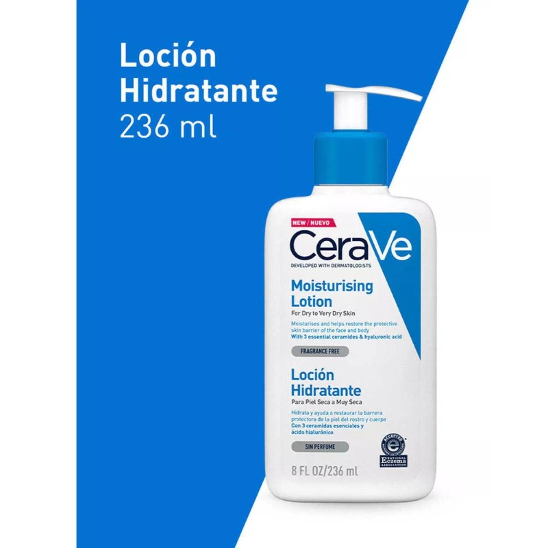 Cerave Locion Hidratante 236ml Para Rostro Cuerpo Con 2 Pzas