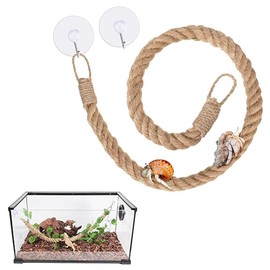 Hermit Crab Toys Hermit Crab Climbing Jute Rope Ladder with Hooks Hermit Crab Toys Reptile Tank Terrarium Accessories Habitat Decor for Hermit Crab Lizards Geckos Snakes (1 Pcs,23.6 Inch)