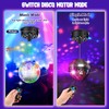 Disco Ball with Motor and Light, 5/8/10/15 RPM Variable Rotating
