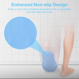 Clheatky Non-Slip Cast Covers for Shower Leg Adult Full Leg Cast Bag Keep Bandage Dry Reusable Shower Boots for Foot, Knee, Ankle Wound