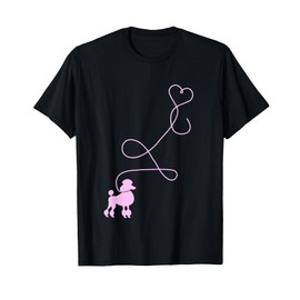 1950's Sock Hop Costume T-Shirt - Dog Cute Poodle Heart T-Shirt