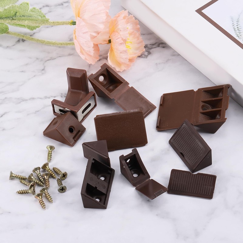 sourcing map 8 Pcs 90 Degree Plastic Corner Braces, 22x42.5x22mm