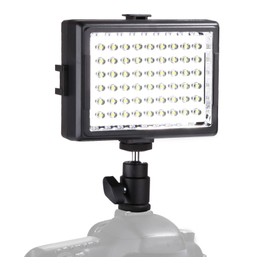 Sevenoak SK-LED54T On-Camera LED Light Panel with 54 High-Power LED's, Adjustable Color Temperature, Ball Head, and Color Gels