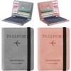 DQST 2 PACK Cartera para Pasaporte RFID, Pasaporte Funda para