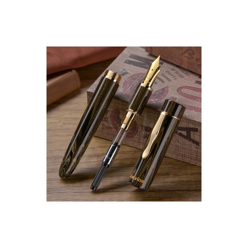 Asvine C2000 Germany Cumberland Ebonite Pluma Estilográfica Número 8 Plumín