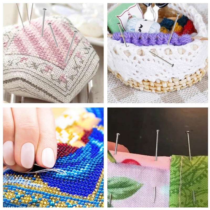 MXTIMWAN Pack of 500 35 mm Sewing Pins, Stainless Steel