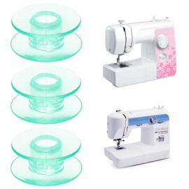 Micro Traders 20pcs Bobbins Compatible with Husqvarna Viking Groups 5/6/ 7 Household Industrial Multifunctional Sewing Machine Green Bobbins